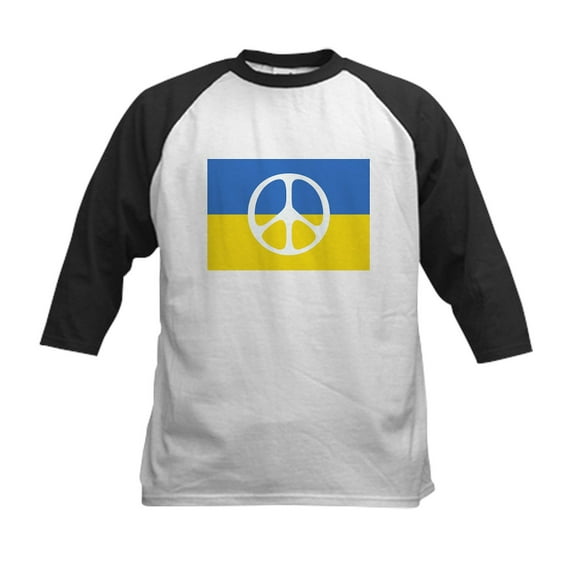 CafePress - Pray For Peace In Ukraine Baseball Jersey - Kids Cotton Baseball Jersey, 3/4 Sleeve Shirt