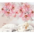 thumbnail image 2 of GK Wall Design  Boho Floral Cherry Blossom Pink Flower Bouquet Removable Wallpaper H:75"  x W:112", 2 of 5