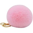 thumbnail image 2 of (Color rosa) Llavero Pompón en Pelo de Conejo, Tacto Suave Garantizado, 2 of 5