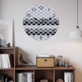 thumbnail image 3 of Wall Clock Moroccan Ombre Grey Clocks PVC Silent Non-Ticking Battery Operated Decorative Abstract Wave Lines Round Clock for Home Living Room Kitchen Bedroom Office School Wall Decor 10 Inch, 3 of 9