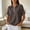 Brown, variant on Women Waffle Tops Quarter Zipper Short Sleeve V Neck Collared T Shirts Dressy Casual Textured Pullover
