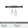 thumbnail image 3 of Amerock Inspirations 3 inch (76mm) Center-to-Center Oil-Rubbed Bronze Cabinet Pull, 10 Pack, 3 of 3
