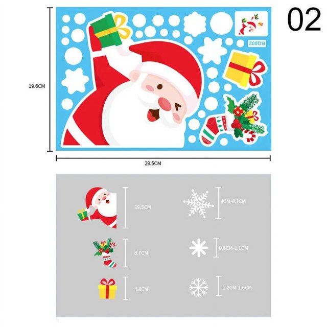 Pegatinas de ventana de decoración navideña, pegatina de espejo de Feliz Navidad, árbol de Navidad, pegatina de vidrio para ventana, regalos de Año Nuevo