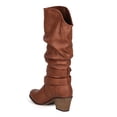 thumbnail image 3 of Liliana DA24 Women Distressed Leatherette Slouchy Knee High Buckle Strappy Riding Boot, 3 of 5