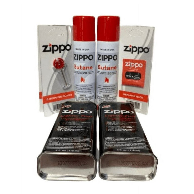 Zippo Fuel Fluid 1 Flint 1 Wick Value Pack Combo Set 4 oz
