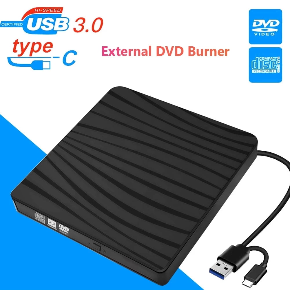 External DVD CD Drive,Portable CD Drive, USB 3.0 TypeC CD Burner for