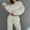 White, variant on BLOCLOALO 2 Piece Lounge Set Long Sleeve Pullover Hoodie Sweatshirts Casual Solid Color Trousers Sweatershirt Sports Suit Sweatpants and Sweatshirt Set Plus Size Workout Sets Comfortable Sets Black L