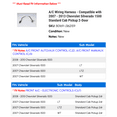 thumbnail image 2 of A/C Wiring Harness - Compatible with 2007 - 2013 Chevy Silverado 1500 Standard Cab Pickup 2-Door 2008 2009 2010 2011 2012, 2 of 2