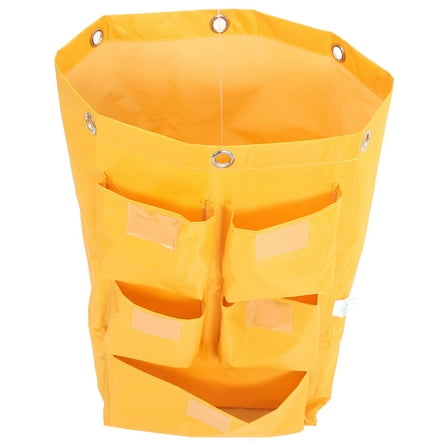 Topbathy Cart Replacement Bag Janitorial Cart Bag Yellow Thick Fabric 1Pcs