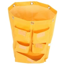 Topbathy Cart Replacement Bag Janitorial Cart Bag Yellow Thick Fabric 1Pcs
