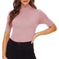 thumbnail image 1 of ORUYROP Chandail à Manches Courtes pour Femmes, Pull Ajusté en Jersey, 1 of 6