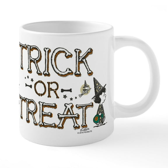 CafePress - Peanuts Trick Or Treat - 20 Oz White Ceramic Mega Mug