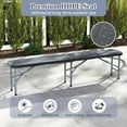 thumbnail image 6 of Gymax 6 ft Plastic Folding Bench Portable Fold-in-Half Seat w/ 1320 LBS Capacity Gray, 6 of 10