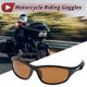 thumbnail image 2 of Gafas de montar para motocicleta 1 Pc Unique Bargains Anti-reflejo Tri-acetel Celulosa PC UV400 Gafas de sol para ciclismo Lente Marrón Marco Negro, 2 of 6