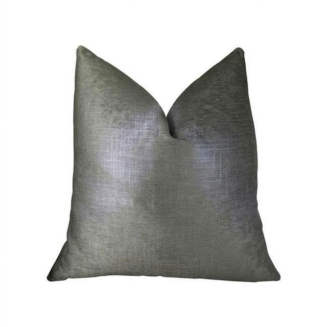 PBRAZ394-2026-DP Plutus Coussin de Luxe en Lin Gris Canon Fait Main, 20 x 26 Po. Standard