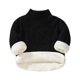 thumbnail image 1 of Suéter Para Niños Otoño Invierno Niños Jersey De Cuello Redondo Suéter Grueso De Felpa Negro Odeerbi LM103-2862, 1 of 4