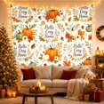 thumbnail image 3 of Pumpkins Shades Interspersed with Clusters Leaves Acorns, Mystical Fantasy for Space Lovers, Aesthetic Wall Decor, Halloween Gift, Tapestry Wall Hanging for Dorm and Living Room, 3 of 7