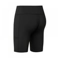 thumbnail image 3 of Womens Yoga Shorts High Waist Tummy Control Fitness Workout Shorts With Pockets, 3 of 7