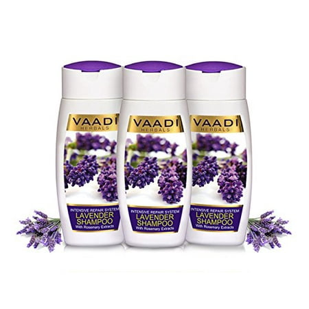 - Vaadi Herbals Lavender Shampoo with Rosemary Extract, Intensive Repair System, 110ml x 3
