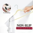 thumbnail image 5 of Lux Decor Collection Velvet Hangers for Skirt Pants 50 Packs, Non Slip Space Saving Clothes Hangers for Skirts, Ivory, 5 of 10