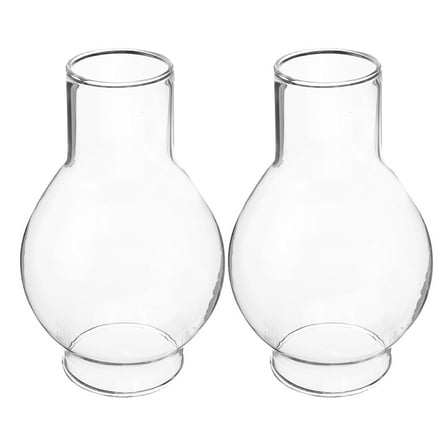 Soimiss 2pcs Tall Glass Candle Sleeve Tube Shade Windproof Hurricane Holder For Home Dining