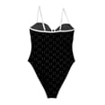 thumbnail image 6 of Womens One Piece Square Neck High Waisted Tummy Control Swimsuit - Solid Color Boho Cutout Vintage Bathing Suit for Beach Summer, 6 of 8