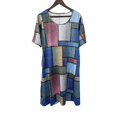 thumbnail image 3 of Nyfairy Plus Size Women 5 Styles Print Round Neck Short Sleeve Casual Midi Dress With Side Pockets, 3 of 4