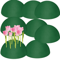MODANU 8 Pack Floral Dry Foam Half Ball Green Floral Foam Round Foam Block Dry Foam Balls Craft Supplies Large Flower Foam Craft Foam for Artificial Plant Floral Arrangement (5.51 x 2.76 inch )