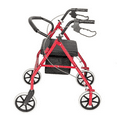 thumbnail image 6 of Favory Bariatric Rollator Walker - Extra Wide Design, Padded Seat & High Weight Capacity, Durable Construction, Ideal for Bariatric Users, Perfect for Home/Outdoor,Red, 6 of 10
