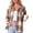 Beige Brown, variant on Women's Plaid Flannel Shacket Long Sleeve Button Down Shirt Jacket with Pocket