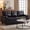 Black+3-Sester, variant on VEPXXP 79" Faux Leather Sofa with Storage, 3-Seater Breathable PU Leather Couch with Wide Pillow-Top Armrest & Tufted Back, Modern Living Room Sofa for Apartment Office, Black