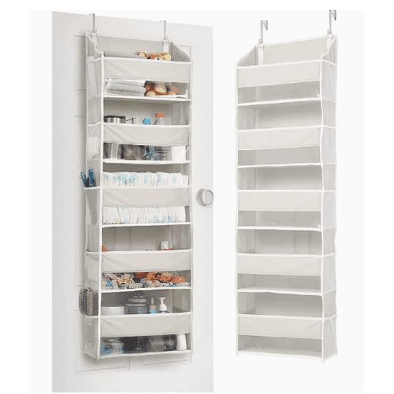 5 tier over the door organizer，behind door organizer，no drill door hanging storage for Bedroom Dorm Wardrobe Home Travel
