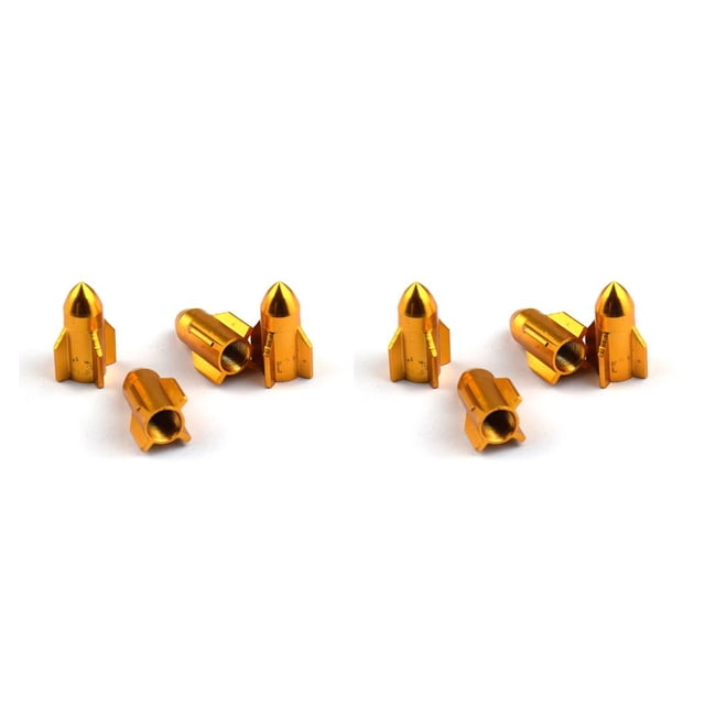 Scienceny 4 piezas tapas de vástago de válvula de neumático accesorios de cobertura universales componentes modificados reemplazar la cubierta Dorado 2piezas