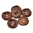 thumbnail image 4 of NUZYZ 25Pcs Sewing Buttons Smooth Convenient Installation Coffee Color Dark Coffee 2 Holes Round Wood Sewing Buttons for Apparel, 4 of 7