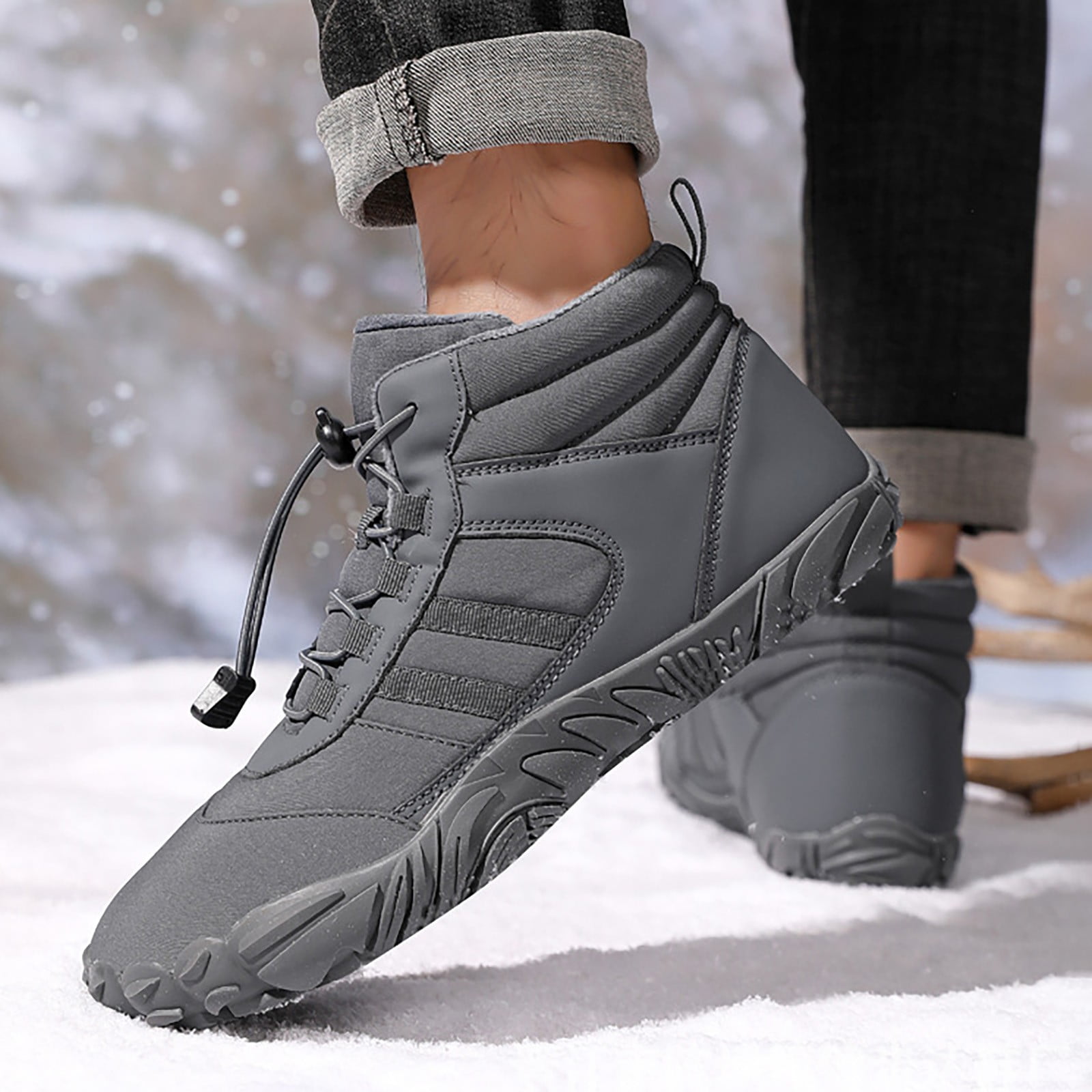 Cold Weather Snow Boots With Good Traction 2023 New Women's Fleece