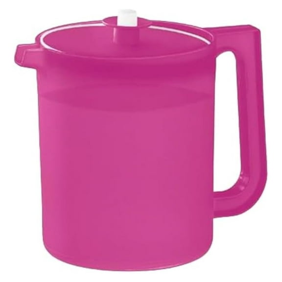 1.5L Pink Pitcher with Push Button - Classic Small Water & Juice Dispenser