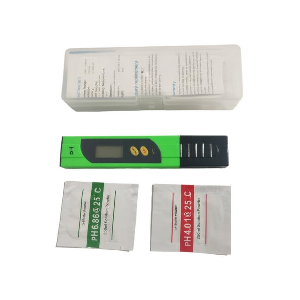 Riwesomey Medidor de PH Digital LCD para acuario, piscina, agua, medición precisa cada vez, precisión Medidores de medidas dimensionales