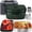 Green, variant on Sitlais Electric Heated Lunch Box, 3 L Double Layer Portable Food Warmer for Car and Truck, 90 W, Dark Grey