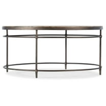 Bowery Hill Contemporary 38" Round Coffee Table in Light Wood