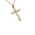 thumbnail image 3 of Collares para Mujer de Cruz Oro 18k con Zirconia Cúbica, LuckyLy Acero Inoxidable con Baño de Oro 18k, Cadena y Dije – Joyería ideal como Regalos para Mujer Navidad y Regalos para Mamá, Modelo blanco, 3 of 6