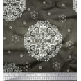 thumbnail image 1 of Soimoi polyester Crepe Fabric Mandala Decorative Print Fabric by Yard 42 Inch Wide, 1 of 3