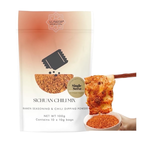 KLDSCP Spicy Vegan Organic Sichuan Chili Oil Powder, Mala Mix, 20 Bags, 120g