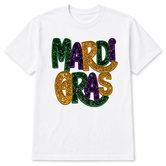 Mardi Gras Graphic T-Shirt, Unisex Classic Fit Celebration Tee