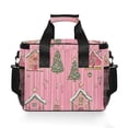 thumbnail image 7 of FORMRS Insulated Cooler Bag 24 Cans Capacity Soft Leakproof Lunch Box with Side Pockets, Pink Gingerbread House, 7 of 7