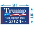 thumbnail image 3 of Trump Flag 2024 TAKE AMERICA BACK 3x5 FT. Donald Trump Flag for President 2024, Re-Elect Trump 2024 Flag with Two Brass Grommets, Vivid Printing Banner for Outdoor & Indoor, 3 of 6