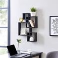 thumbnail image 3 of Estante de Pared Danya B con Cubos Intersectados Flotante Negro 45x10x65 cm, 3 of 5