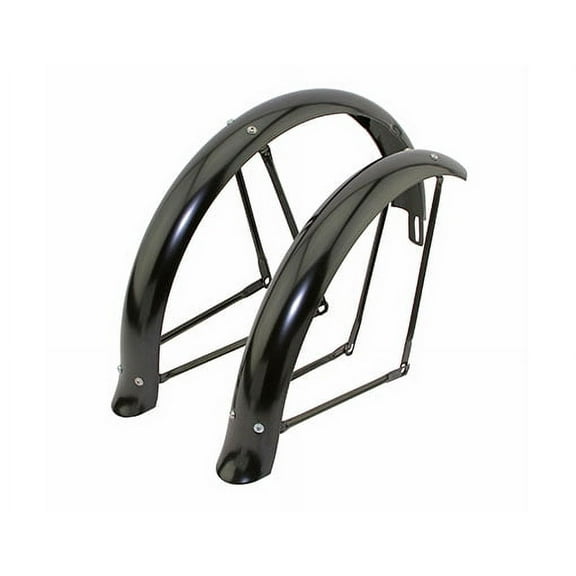 Alta Bicycle 20" Flared Adjustable Fender Set, (Black)