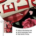 thumbnail image 4 of Welcome Valentine''s Day Red Love Heart Small Decorative Garden Flag, Rose Flowers Plaid Stripes Farmhouse Yard Lawn Outside Decor, Anniversary Wedding Outdoor Home Decoration Double Sided 12x18, 4 of 6