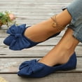 thumbnail image 3 of Juslio Women Shoes Mouth Suede Casual Comfortable Bow Flat Slip on Low Heel Slope Shoes, 3 of 9