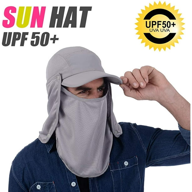 Sun Cap Fishing Hat Baseball Cap with Face Neck Cover Flap